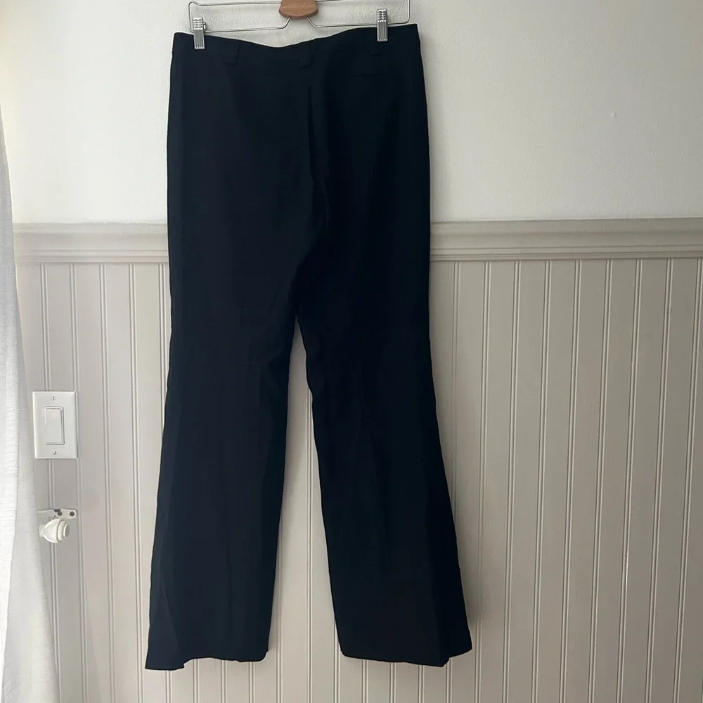 Y2K Banana Republic Martin Women’s Size 6 Black Stretch Dress Pants Linen Blend